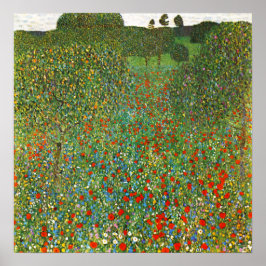 Gustav Klimt Poppy Fält Poster