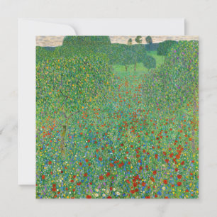 Gustav Klimt - Poppy Fält Tack Kort