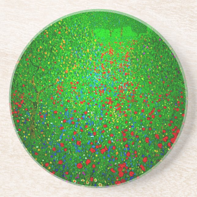 Gustav Klimt Poppy Fält Underlägg (Framsidan)