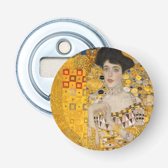 Gustav Klimt - Porträtt av Adele Bloch-Bauer I Flasköppnare (Framsidan)