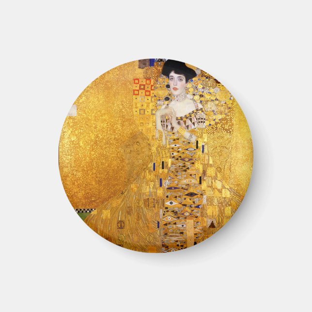 Gustav Klimt Porträtt av Adele Bloch-Bauer I Magnet (Framsidan)
