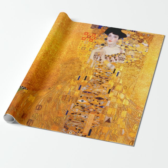 Gustav Klimt Porträtt av Adele Bloch-Bauer I Presentpapper (Utrullad)