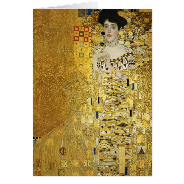 Gustav Klimt- porträtt av Adele Bloch-Bauer mig Hälsningskort (Framsidan)