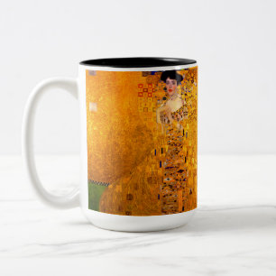 Gustav Klimt Porträtt av Adele Bloch Bauer Två-Tonad Mugg