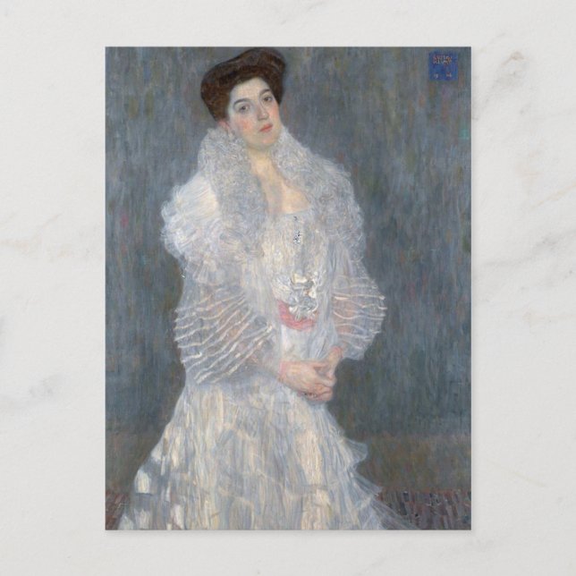 Gustav Klimt porträtt av den Hermine Gallia Vykort (Framsida)