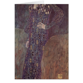 Gustav Klimt- porträtt av Emilie Flöge Hälsningskort