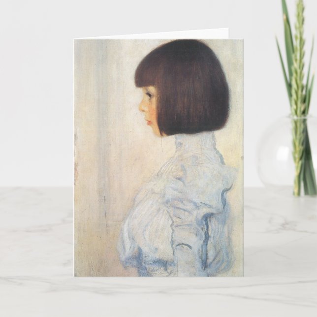 Gustav Klimt porträtt av Helene Klimt Kort (Framsida)