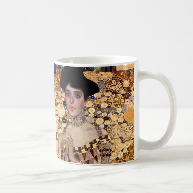 Gustav Klimt porträtt från Adel Bloch Bauer 1907 Kaffemugg (Höger)