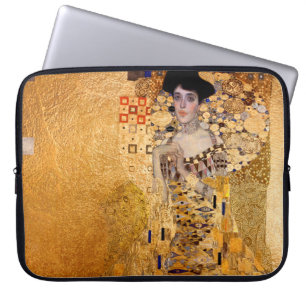 Gustav Klimt porträtt från Adel Bloch Bauer 1907 Laptop Sleeve