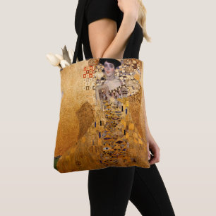 Gustav Klimt porträtt från Adel Bloch Bauer 1907 Tygkasse