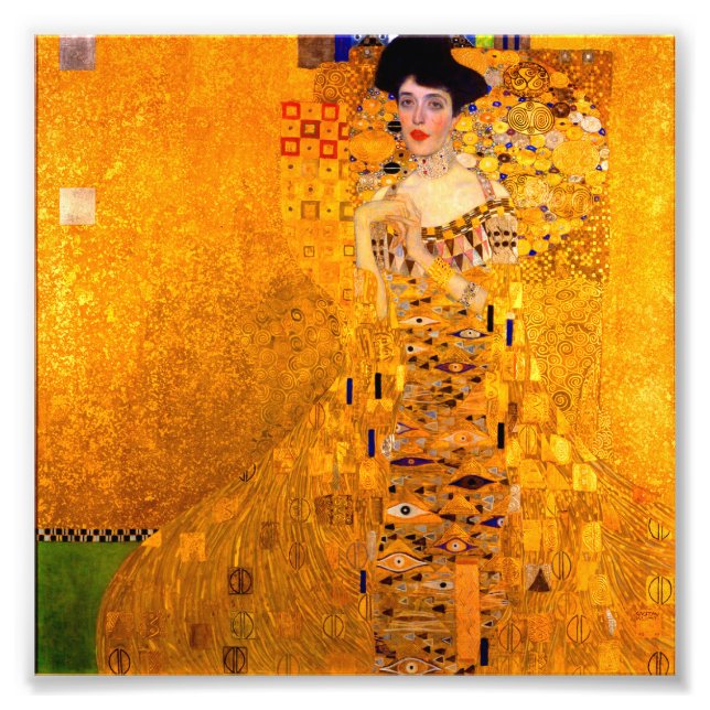 Gustav Klimt Porträtt från Adele Bloch Bauer Fototryck (Framsidan)