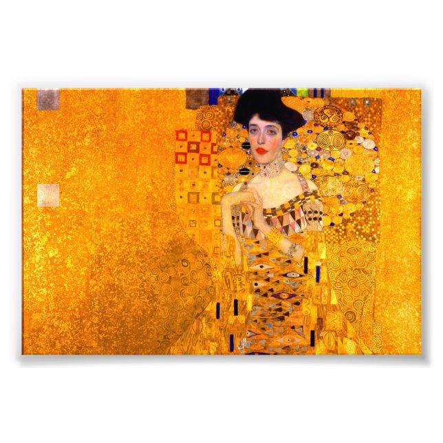 Gustav Klimt Porträtt från Adele Bloch Bauer Fototryck (Framsidan)