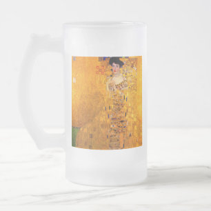 Gustav Klimt Porträtt från Adele Bloch Bauer Frostat Ölglas