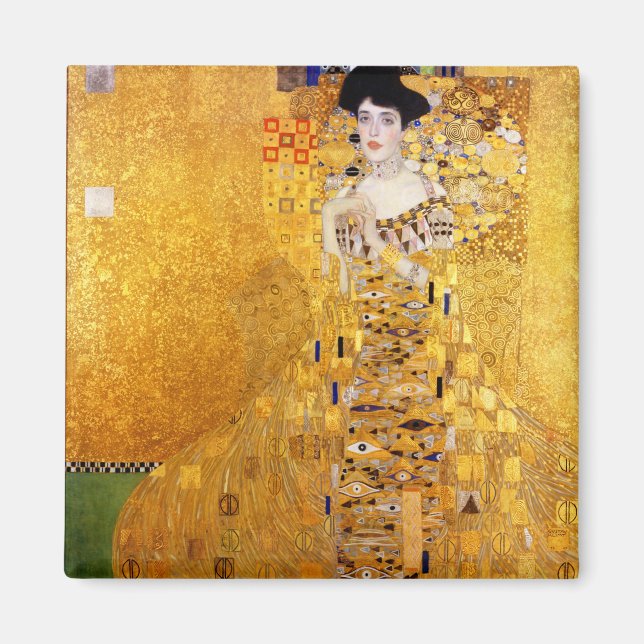 Gustav Klimt Porträtt från Adele Bloch-Bauer I Magnet (Framsidan)