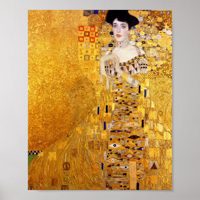 Gustav Klimt Porträtt från Adele Bloch-Bauer I Poster (Framsidan)