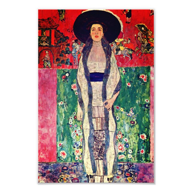 Gustav Klimt Porträtt från Adele Bloch-Bauer II Fototryck (Framsidan)