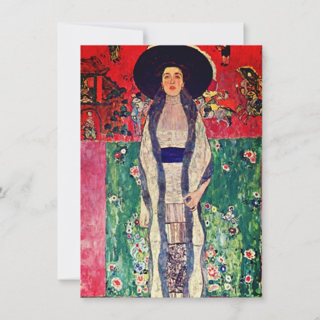 Gustav Klimt Porträtt från Adele Bloch-Bauer II Inbjudningar (Framsida)