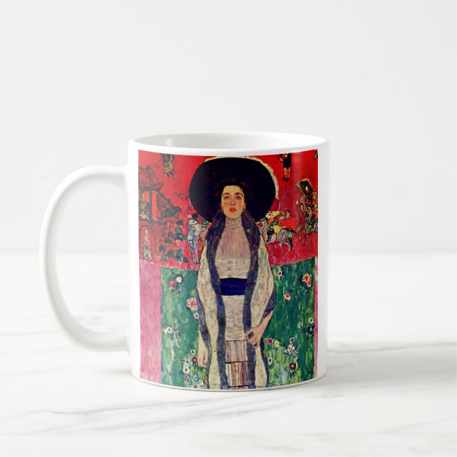 Gustav Klimt Porträtt från Adele Bloch-Bauer II Kaffemugg (Vänster)