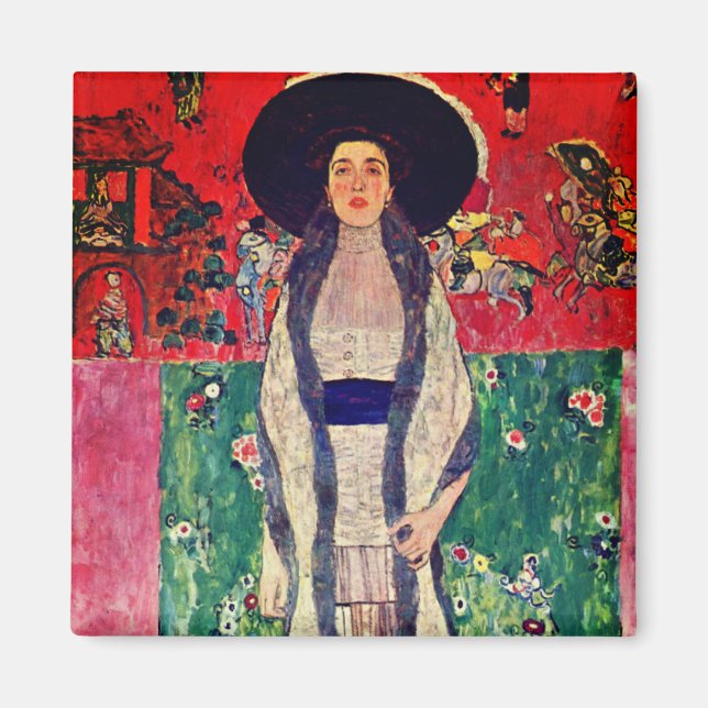Gustav Klimt Porträtt från Adele Bloch-Bauer II Magnet (Framsidan)