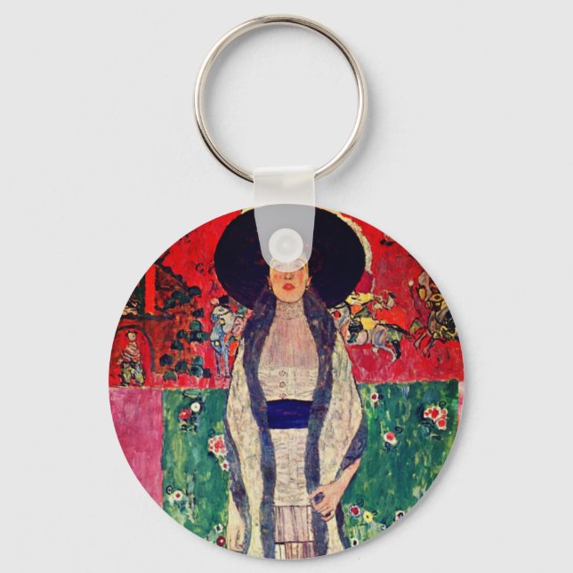 Gustav Klimt Porträtt från Adele Bloch-Bauer II Nyckelring (Framsida)