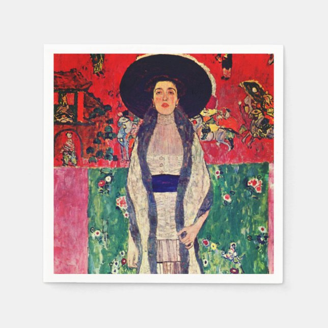 Gustav Klimt Porträtt från Adele Bloch-Bauer II Pappersservett (Framsidan)