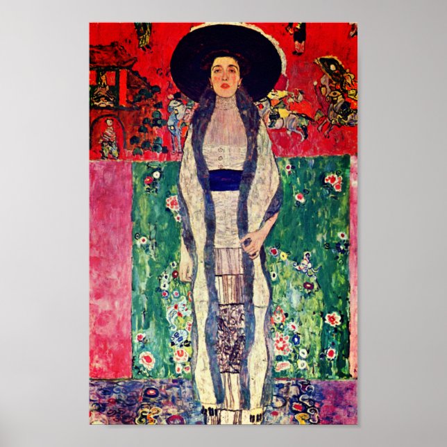 Gustav Klimt Porträtt från Adele Bloch-Bauer II Poster (Framsidan)