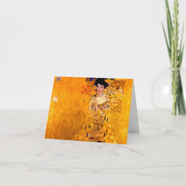 Gustav Klimt Porträtt från Adele Bloch Bauer Inbjudan (Framsida)