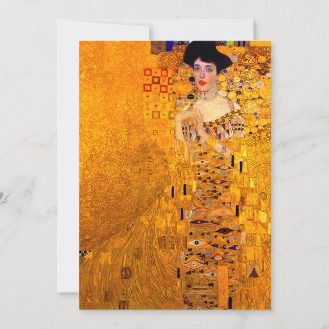 Gustav Klimt Porträtt från Adele Bloch Bauer Inbjudningar (Framsida)