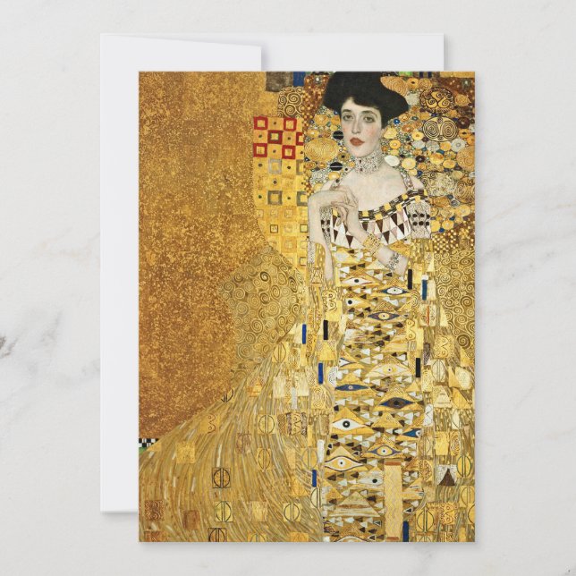 Gustav Klimt - Porträtt från Adele Bloch Bauer Inbjudningar (Framsida)