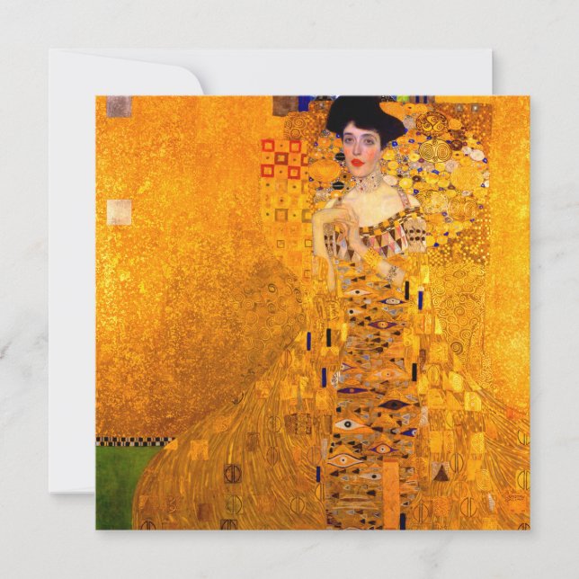 Gustav Klimt Porträtt från Adele Bloch Bauer Inbjudningar (Framsida)