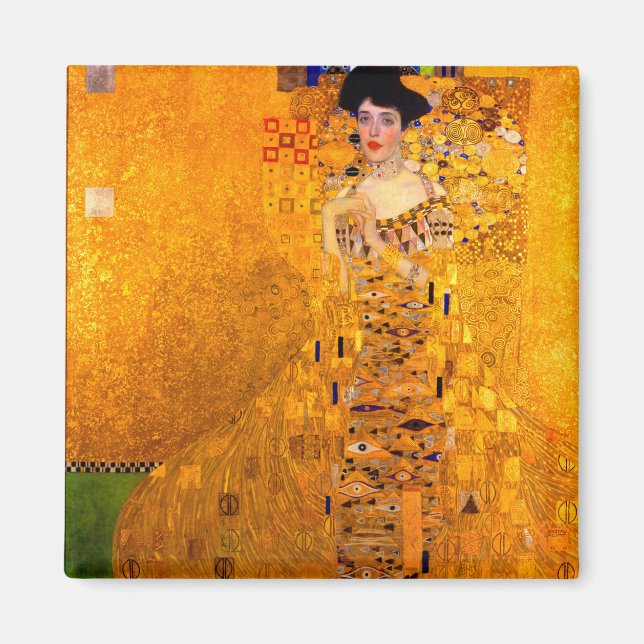 Gustav Klimt Porträtt från Adele Bloch Bauer Magnet (Framsidan)