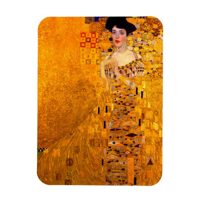 Gustav Klimt Porträtt från Adele Bloch Bauer Magnet (Vertikal)