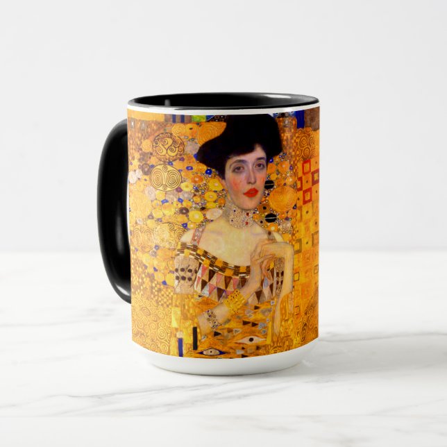 Gustav Klimt Porträtt från Adele Bloch Bauer Mugg (Framsida vänster)