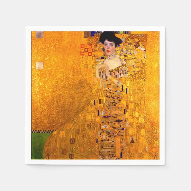 Gustav Klimt Porträtt från Adele Bloch Bauer Pappersservett (Framsidan)