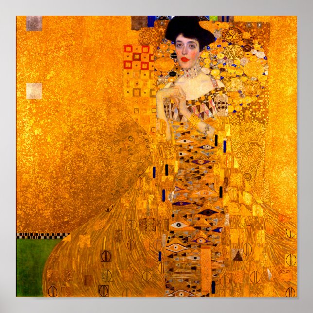 Gustav Klimt Porträtt från Adele Bloch Bauer Poster (Framsidan)
