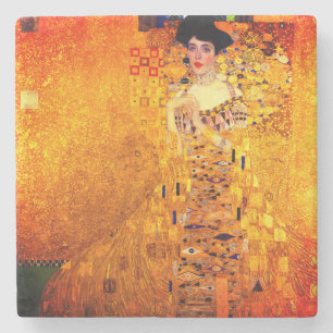 Gustav Klimt Porträtt från Adele Bloch Bauer Stenunderlägg