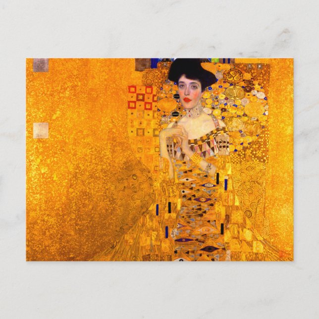 Gustav Klimt Porträtt från Adele Bloch Bauer Vykort (Framsida)