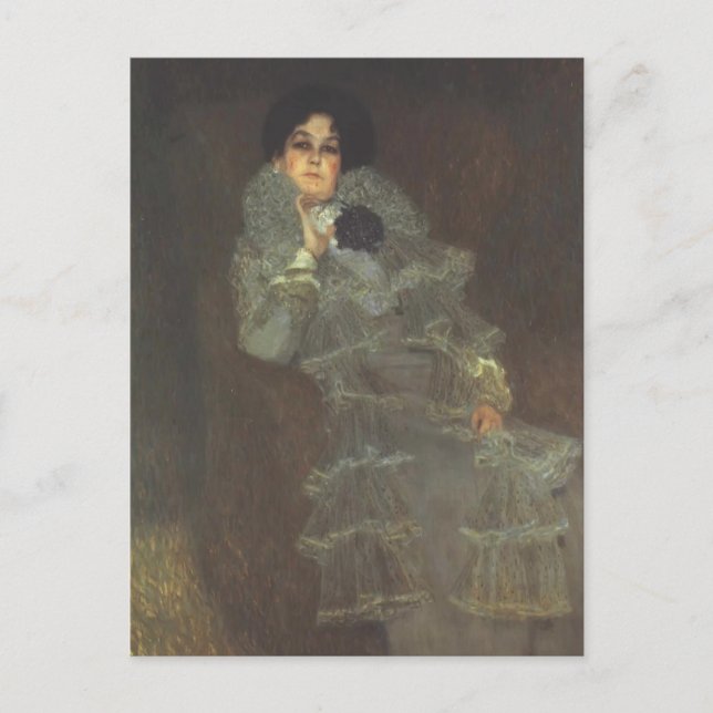 Gustav Klimt- Porträtt från Marie Henneberg Vykort (Framsida)