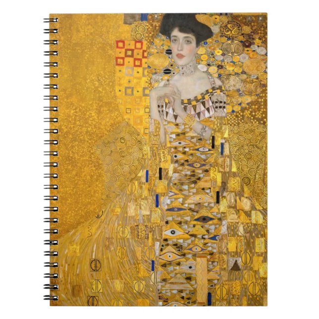 Gustav Klimt - Porträtt i Adele Bloch-Bauer I Anteckningsbok (Framsidan)