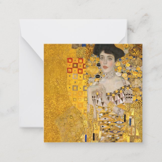 Gustav Klimt - Porträtt i Adele Bloch-Bauer I Anteckningskort (Framsida)