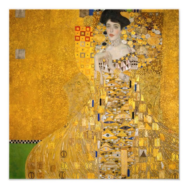 Gustav Klimt - Porträtt i Adele Bloch-Bauer I Fototryck (Framsidan)