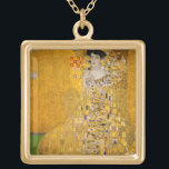 Gustav Klimt - Porträtt i Adele Bloch-Bauer I Guldpläterat Halsband<br><div class="desc">Porträtt i Adele Bloch-Bauer I - Gustav Klimt,  Oil on Canvas,  1907</div>