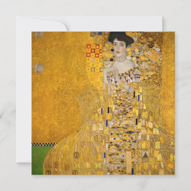 Gustav Klimt - Porträtt i Adele Bloch-Bauer I Inbjudningar (Framsida)