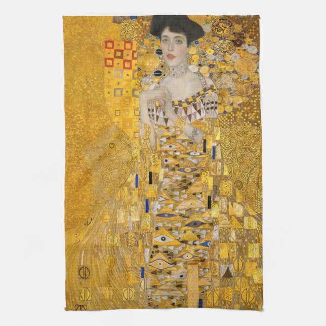 Gustav Klimt - Porträtt i Adele Bloch-Bauer I Kökshandduk (Vertikal)