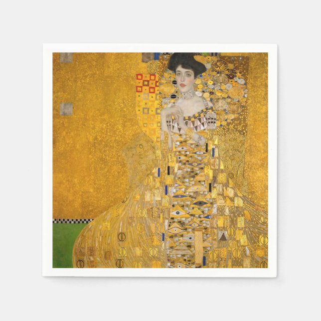 Gustav Klimt - Porträtt i Adele Bloch-Bauer I Pappersservett (Framsidan)