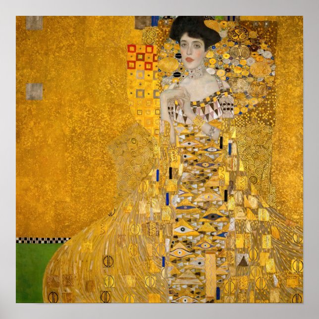 Gustav Klimt - Porträtt i Adele Bloch-Bauer I Poster (Framsidan)