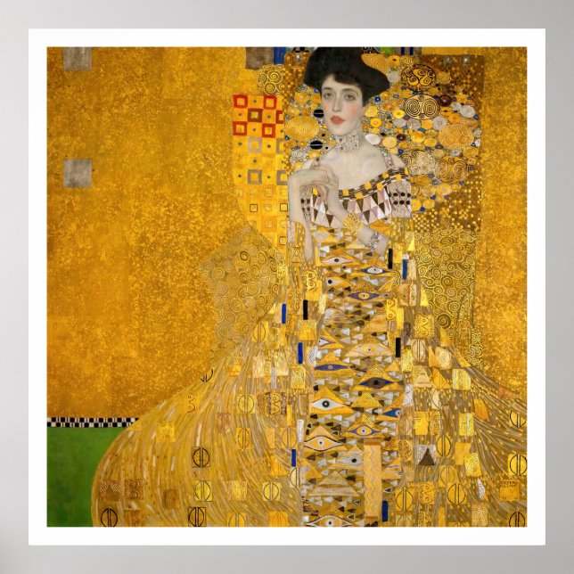Gustav Klimt - Porträtt i Adele Bloch-Bauer I Poster (Framsidan)