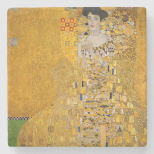 Gustav Klimt - Porträtt i Adele Bloch-Bauer I Stenunderlägg