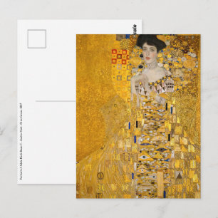 Gustav Klimt - Porträtt i Adele Bloch-Bauer I Vykort