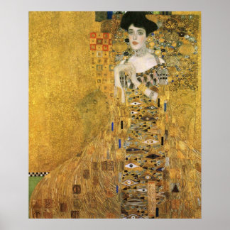 Gustav Klimt - Porträtt i Adele Bloch Bauer Poster